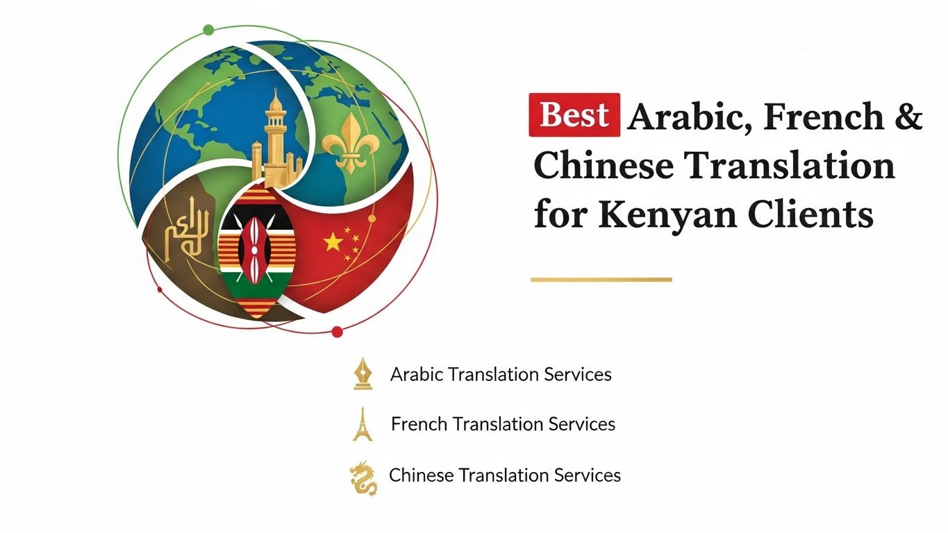 Best Arabic, French & Chinese Translation Services for Kenyan Clients.